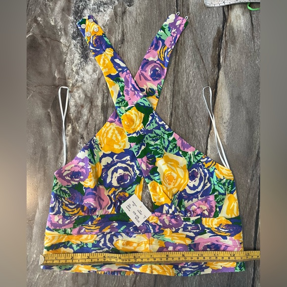 Zara Floral Halter Crop Top - Picture 15 of 15